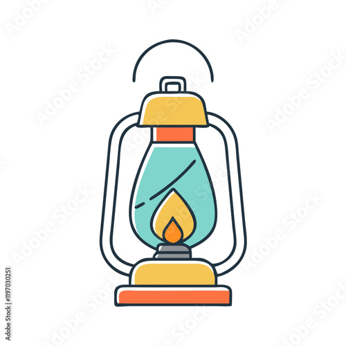 camp lantern vector icon, camp lantern vector illustration -simple illustration of camp lantern, perfect for camp lantern logos and icons and themed design  photo