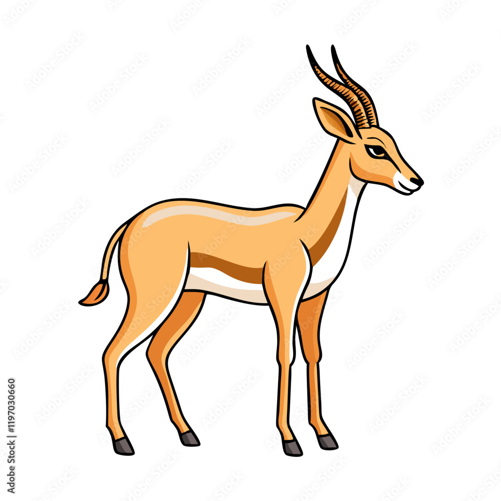 Obraz premium gazelle vector icon, gazelle vector illustration -simple illustration of gazelle, perfect for gazelle logos and icons and themed design