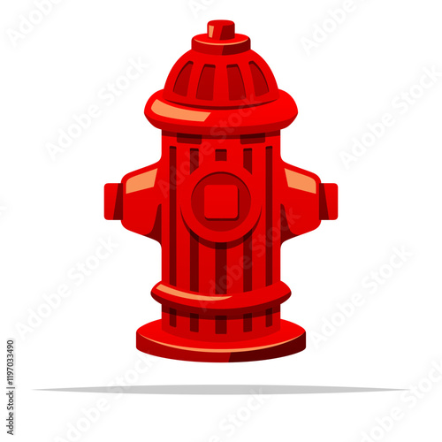 Fire hydrant vector isolated illustration