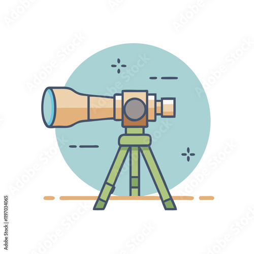 wildlife spotting scope vector icon, wildlife spotting scope vector illustration -simple illustration of wildlife spotting scope, perfect for wildlife spotting scope logos and icons and themed design  photo