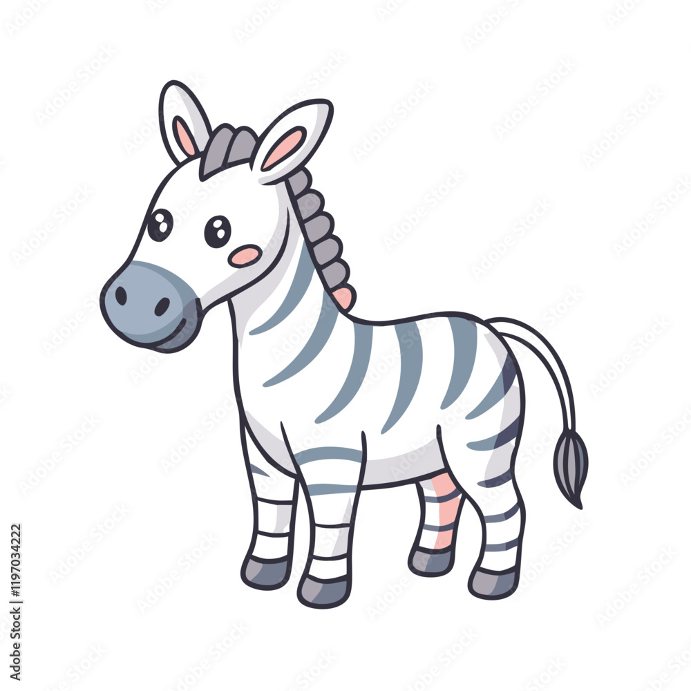 Fototapeta premium zebra vector icon, zebra vector illustration -simple illustration of zebra, perfect for zebra logos and icons and themed design