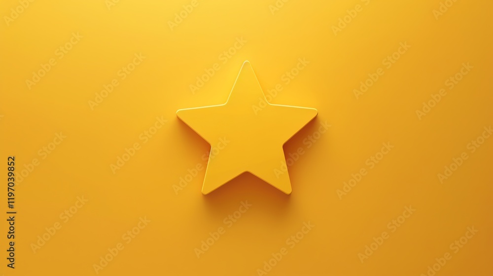 A single, yellow star shape on a yellow background. A single, yellow star shape on a yellow background.