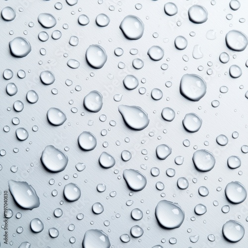 Wallpaper Mural Close-Up of Water Droplets on Metallic Surface for Freshness Theme Torontodigital.ca
