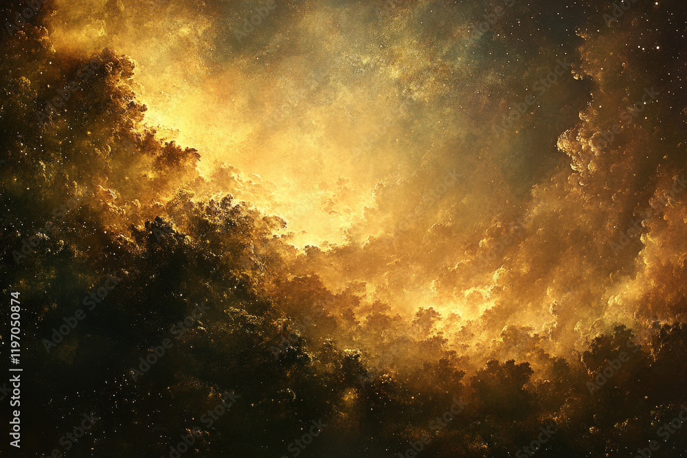 Fototapeta premium Radiant Clouds with Glorious Light Breaking Through