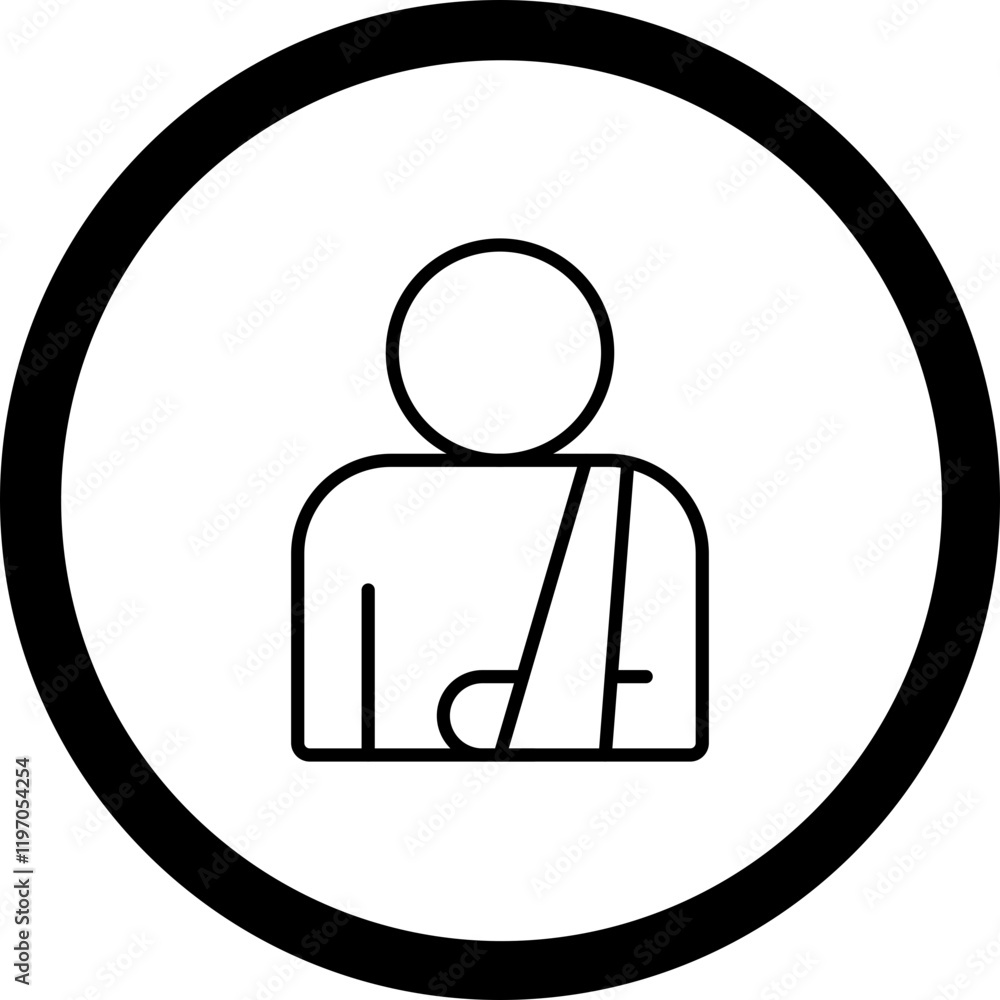 Broken Arm Vector Icon Design Broken Arm Vector Icon Design