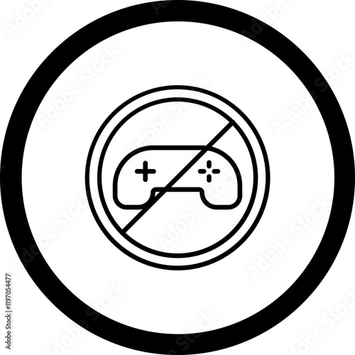 No Video Game Vector Icon Design