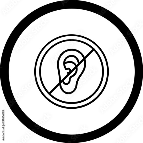 Deafness Vector Icon Design