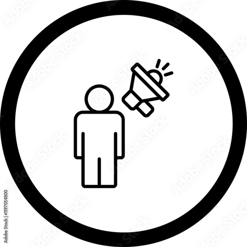 SpokesPerson Vector Icon Design