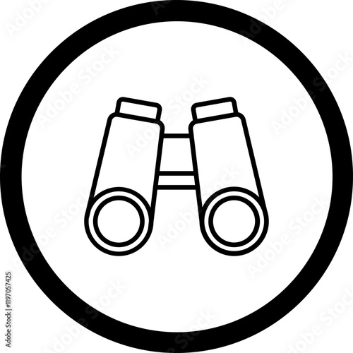 Binoculars Vector Icon Design