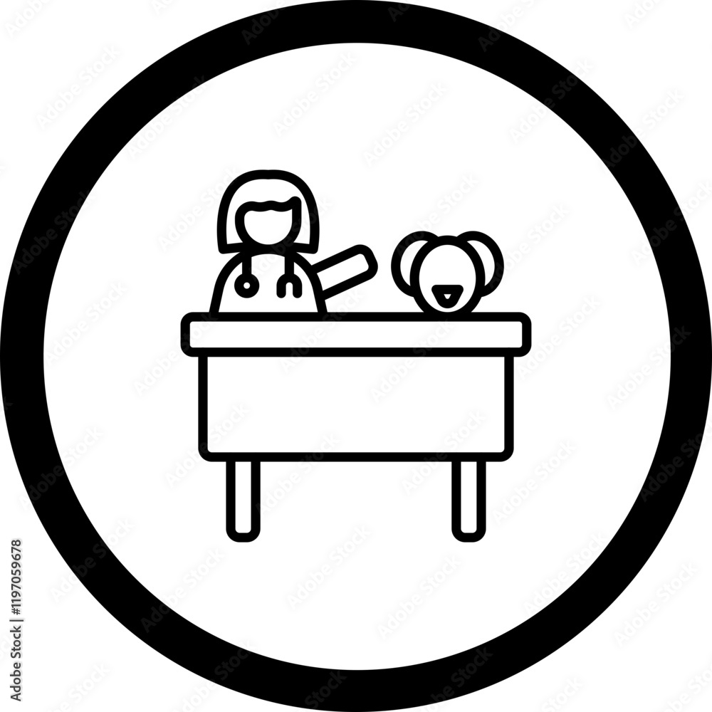 Woman Veterinarian Vector Icon Design Woman Veterinarian Vector Icon Design