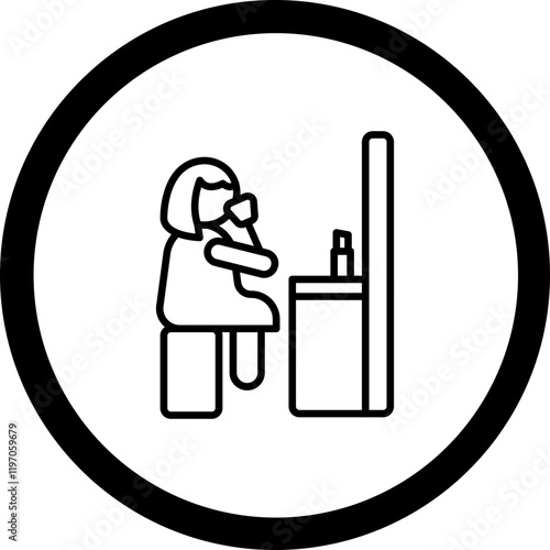 Woman Make up Vector Icon Design