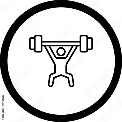 PowerLifting Vector Icon Design