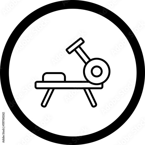 Rowing Machine Vector Icon Design