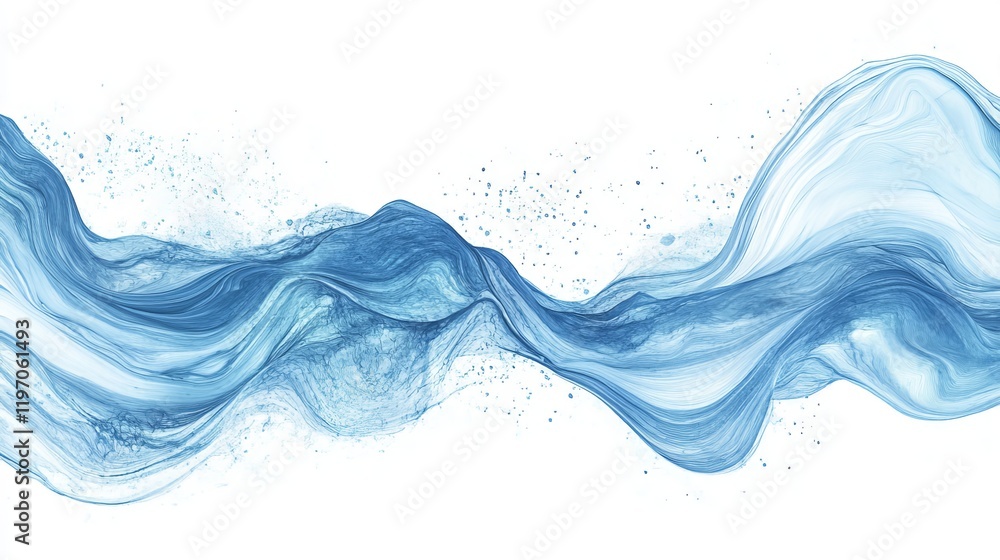 Abstract Blue Wave, Digital Technology Background Abstract Blue Wave, Digital Technology Background