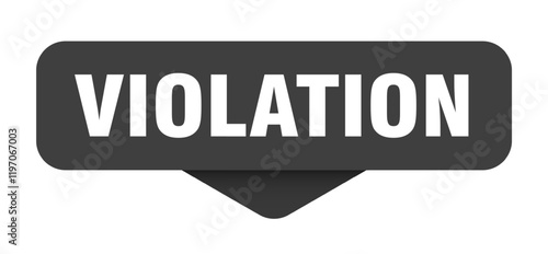 violation sticker. violation sign on transparent background