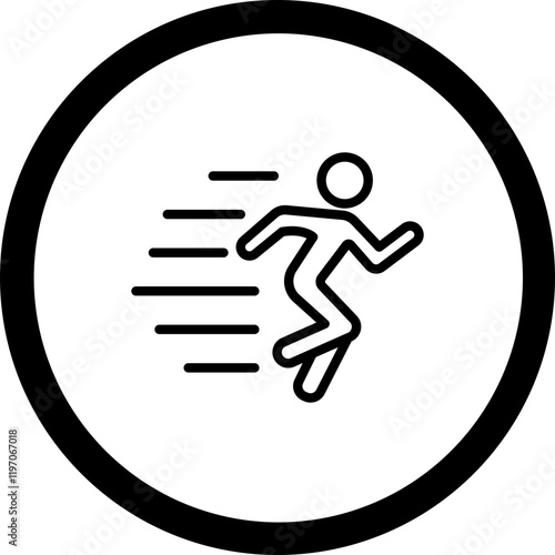 Sprinting Vector Icon Design