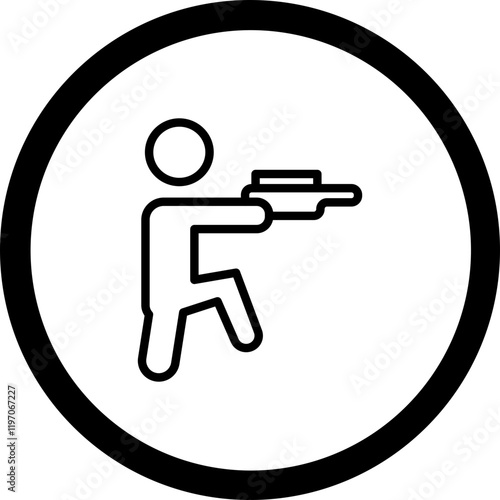 Shooting Vector Icon Design
