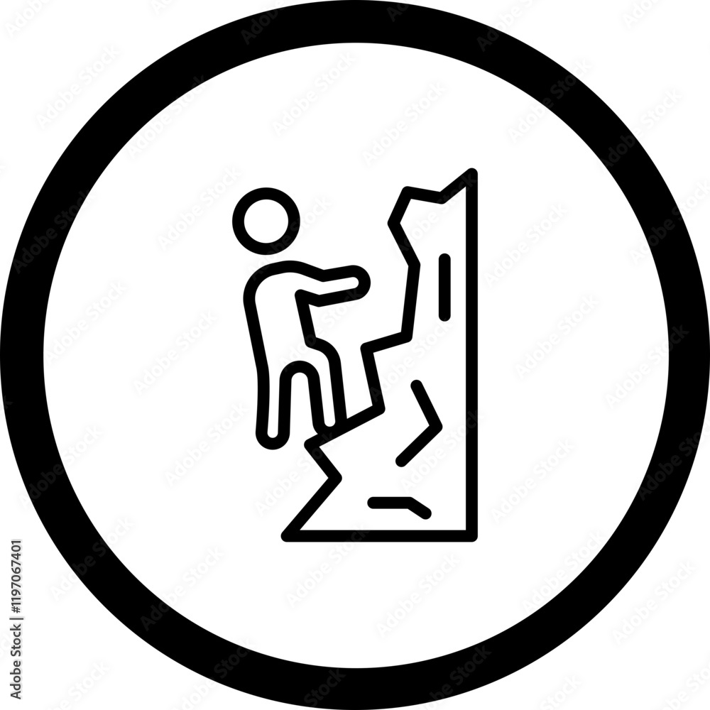 Ice Climbing Vector Icon Design Ice Climbing Vector Icon Design