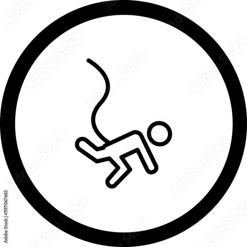 Bungee Jumping Vector Icon Design