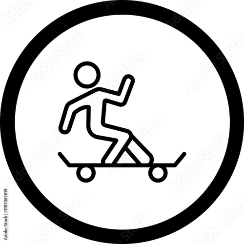 Skateboarding Vector Icon Design