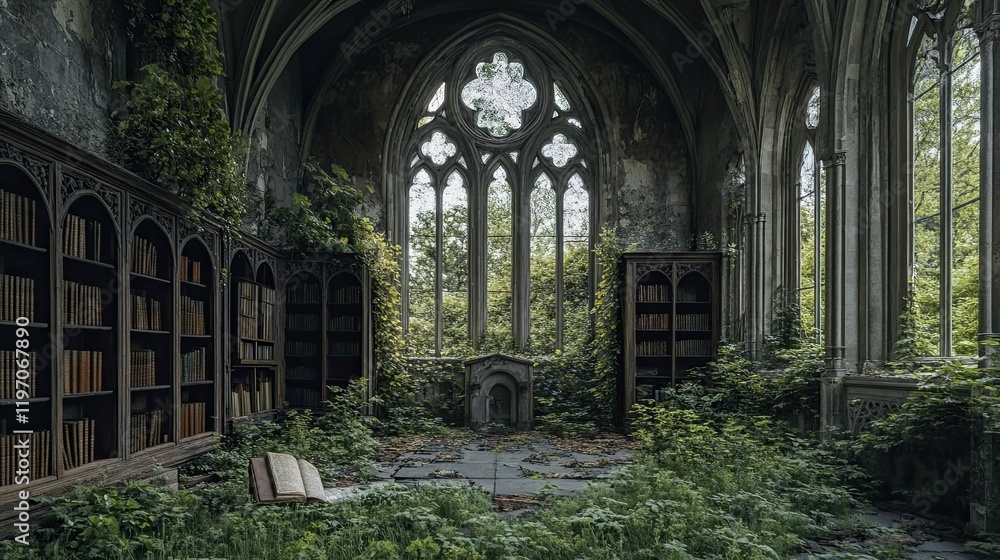 Fototapeta premium Abandoned monastery in the forest