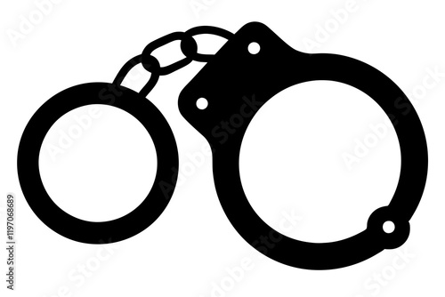 handcuffs crime vector illustration, handcuffs vector icon, handcuffs icon