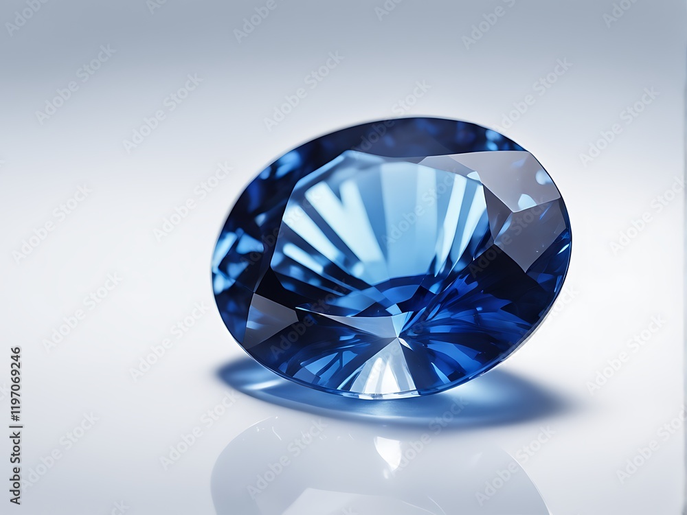 Closeup of a Sparkling Blue Gemstone Closeup of a Sparkling Blue Gemstone