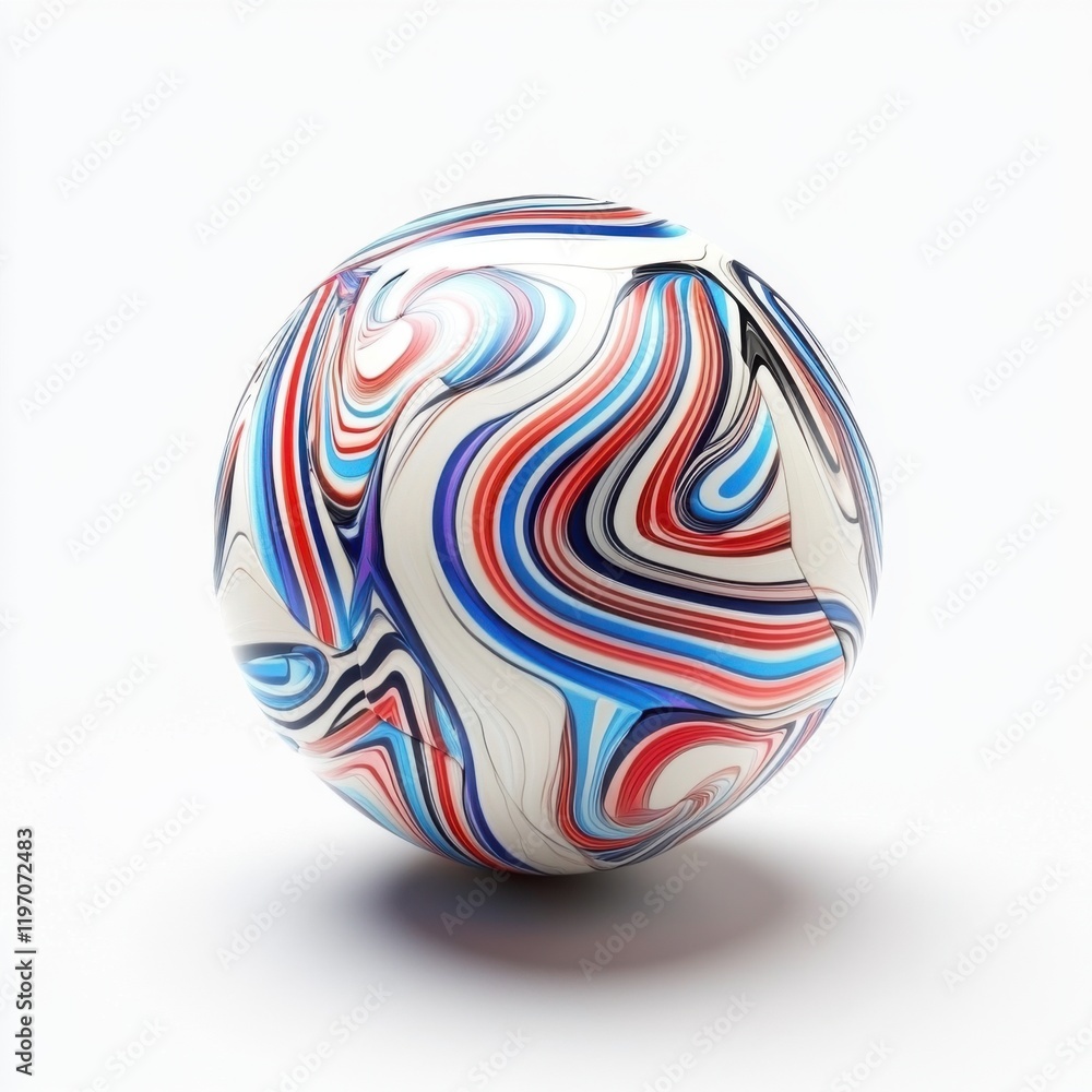 A Perfectly Round Soccer Ball Resting on White Background A Perfectly Round Soccer Ball Resting on White Background