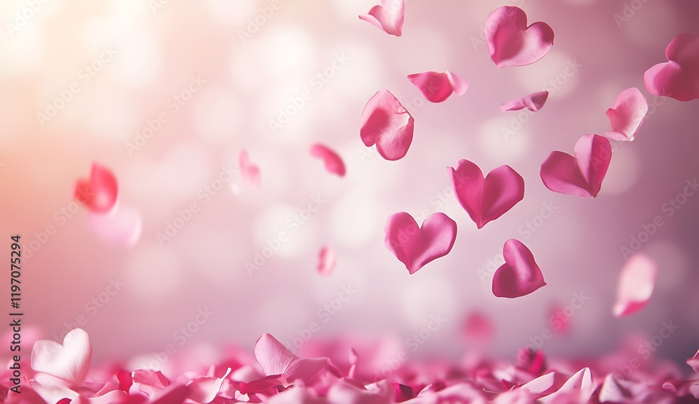 Delicate Pink Paper Hearts Floating in a Soft Focus Background with Dreamy Aesthetic and Gentle Lighting for a Romantic Valentine's Day Theme, Featuring Macro Photography, Shallow Depth of Field, Love Delicate Pink Paper Hearts Floating in a Soft Focus Background with Dreamy Aesthetic and Gentle Lighting for a Romantic Valentine's Day Theme, Featuring Macro Photography, Shallow Depth of Field, Love