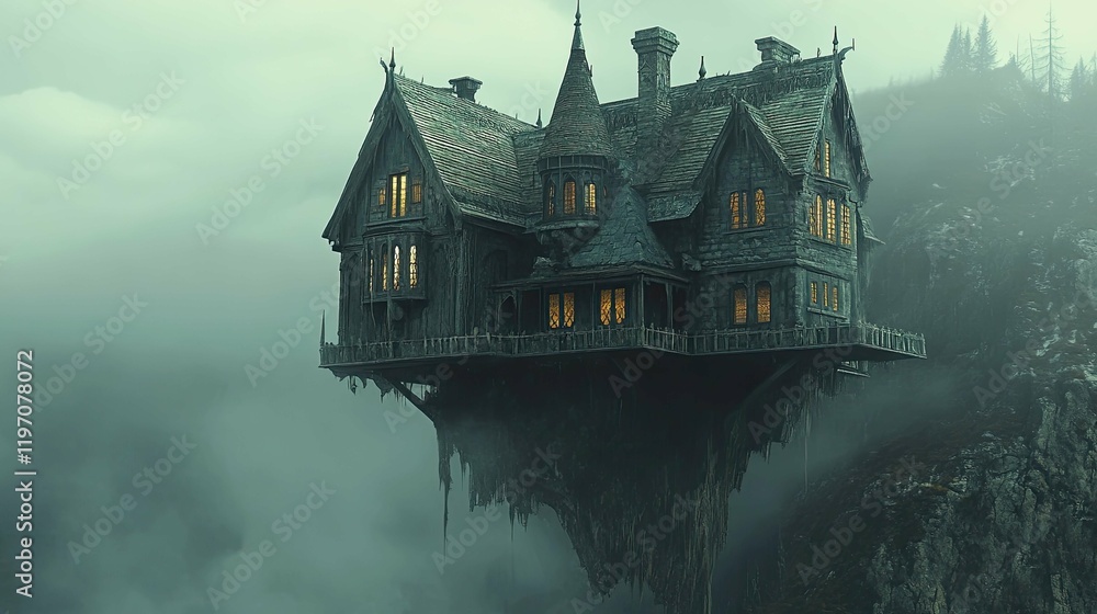 Obraz premium Hovering Witche House 