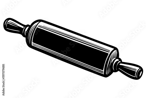 Rolling pin cartoon isolated on white background