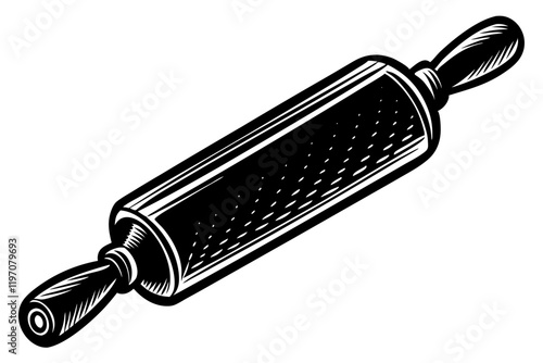 Rolling pin cartoon isolated on white background