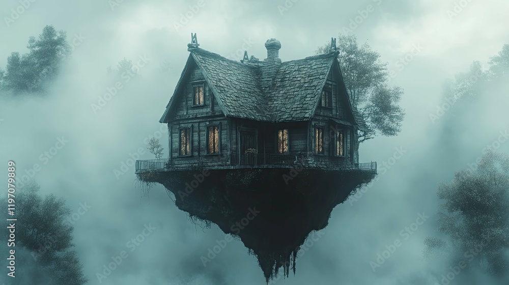 Obraz premium Hovering Witche House 