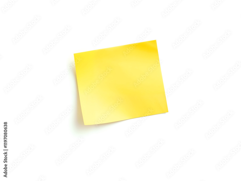 Minimal yellow sticky note with a subtle curl, ideal for business, office, and organizational themes. Generative AI Minimal yellow sticky note with a subtle curl, ideal for business, office, and organizational themes. Generative AI
