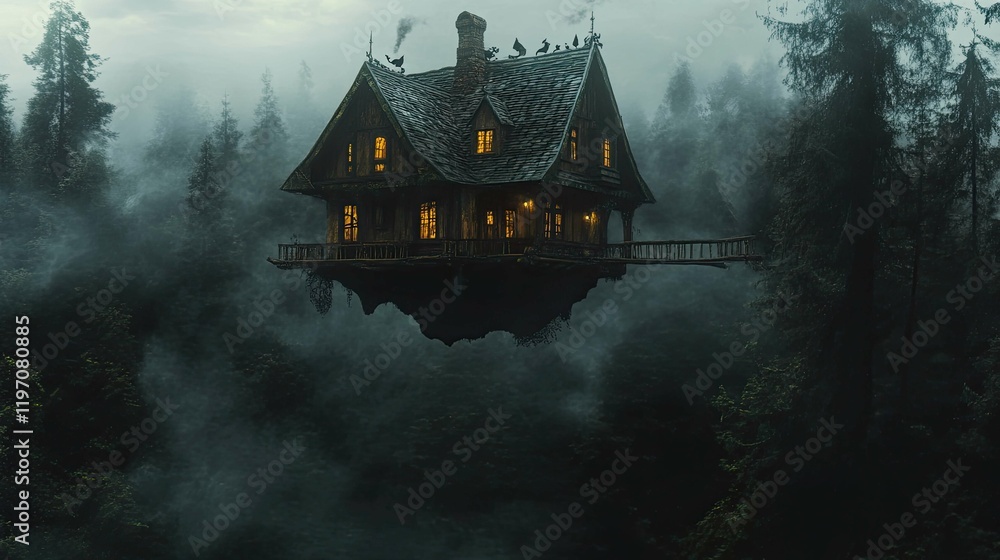 Obraz premium Hovering Witche House 