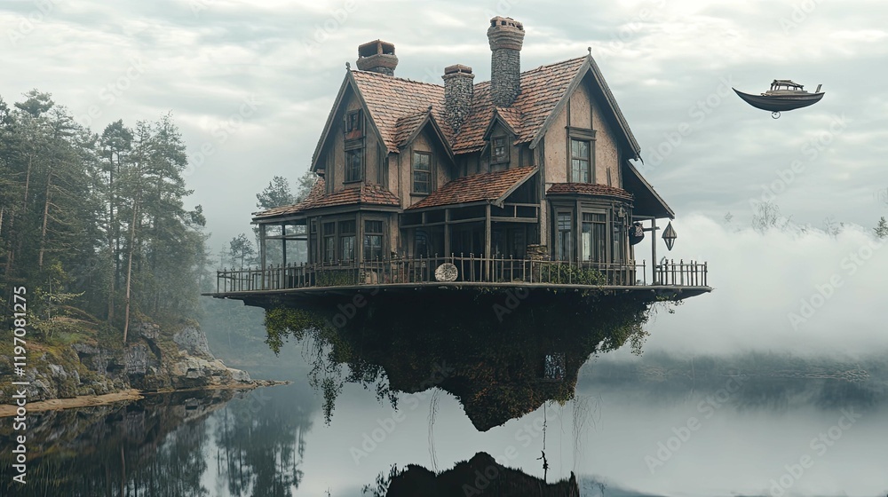 Obraz premium Hovering Witche House 