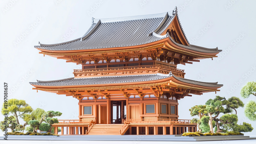 Fototapeta premium 清水寺の舞台を下から見上げる壮大な景観と伝統的な木造建築の美