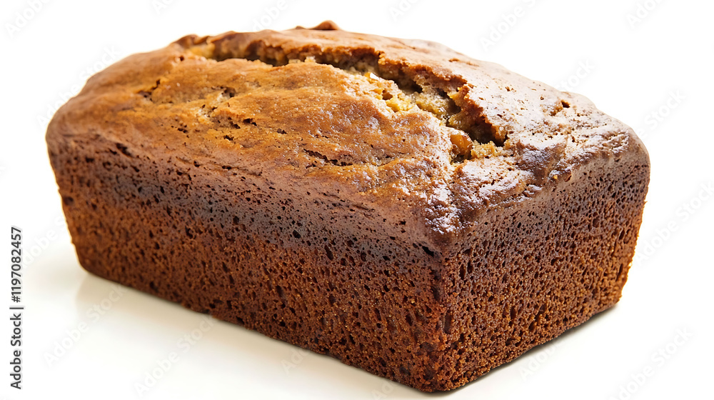 A loaf of banana bread with walnuts A loaf of banana bread with walnuts