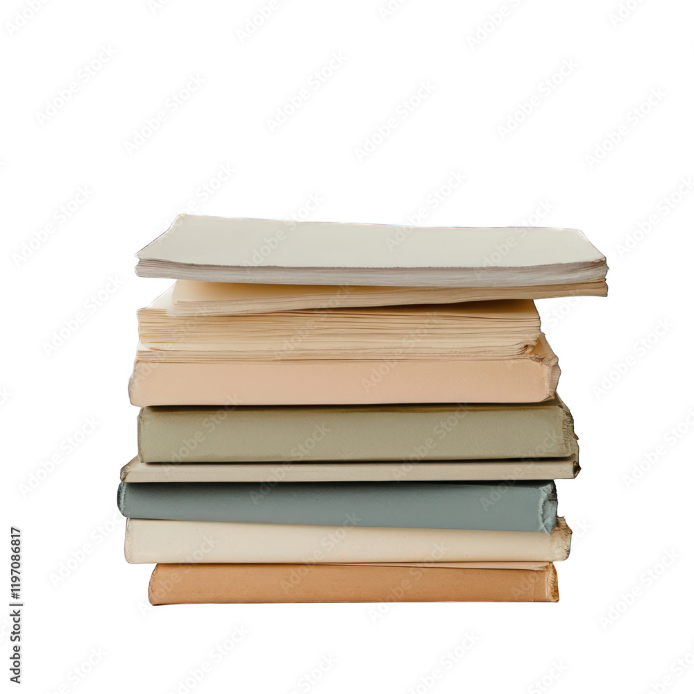 Stack Of Files isolated on transparent background Stack Of Files isolated on transparent background
