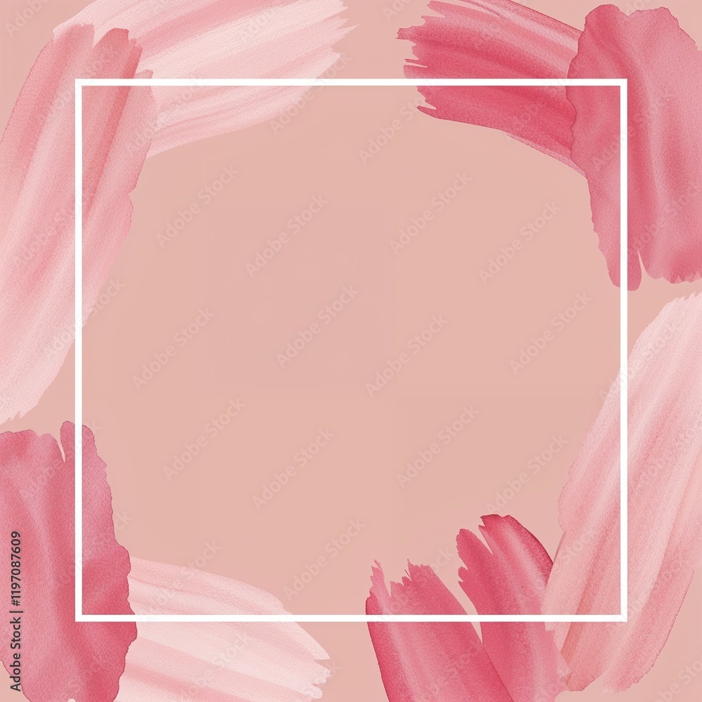 Subtle blush pink watercolor strokes framing the edges for a soft romantic feel in pink watercolor border frame pattern background Subtle blush pink watercolor strokes framing the edges for a soft romantic feel in pink watercolor border frame pattern background