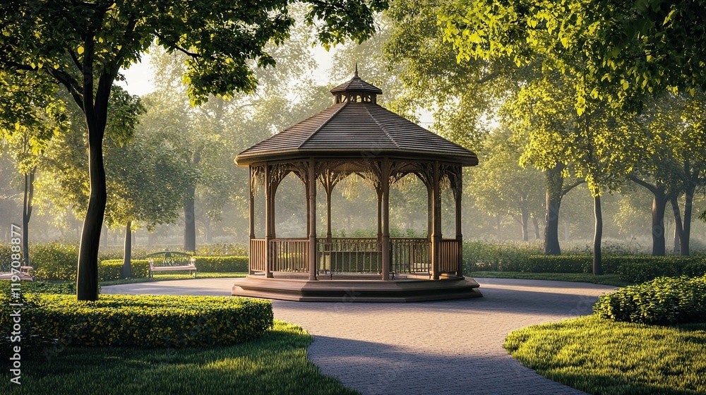 Romantic Gazebo in the Park Romantic Gazebo in the Park