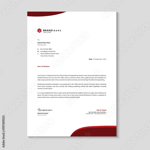 Professional creative letterhead template design photo