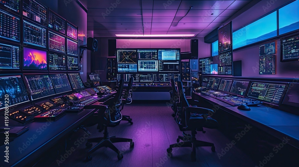 Spaceship Control Room 4K no people Spaceship Control Room 4K no people