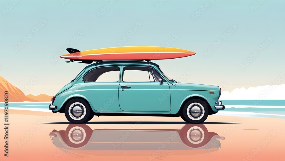 サーフィンを積んでいる車