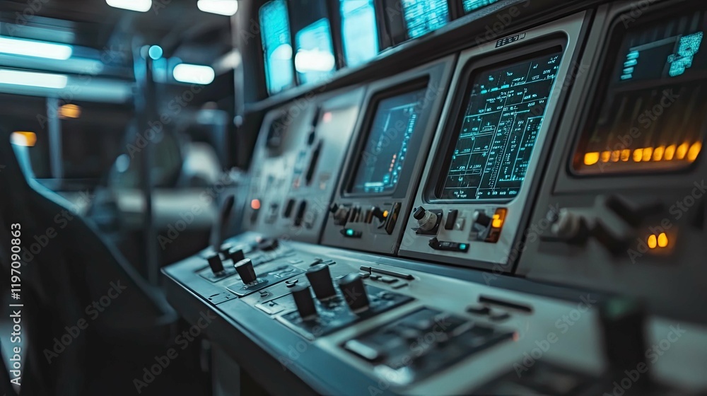 Spaceship Control Room 4K no people Spaceship Control Room 4K no people