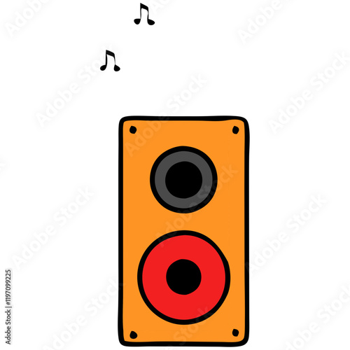 Colorful Sound Box Illustration