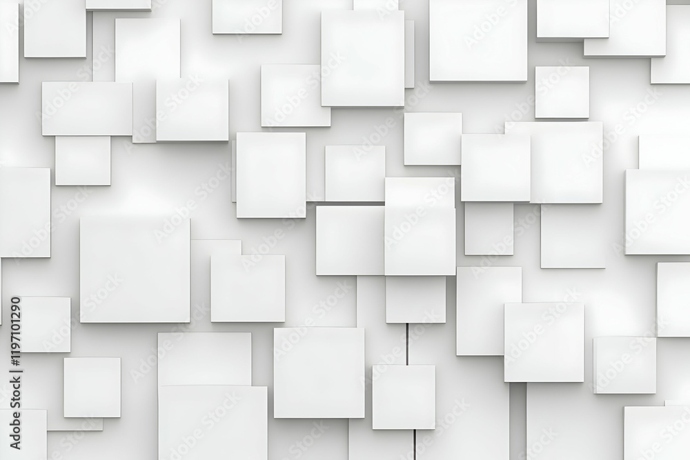 White 3D Square Abstract Background White 3D Square Abstract Background