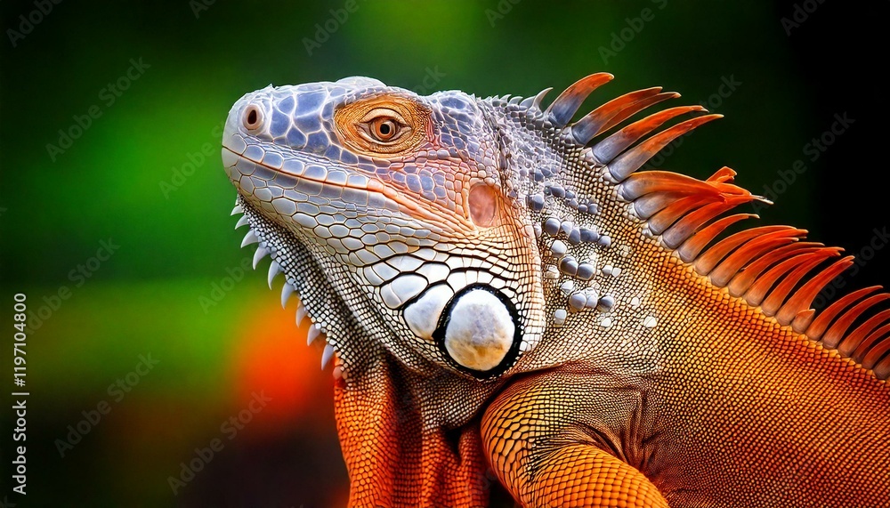 Fototapeta premium Exotic iguana. Iguana portrai