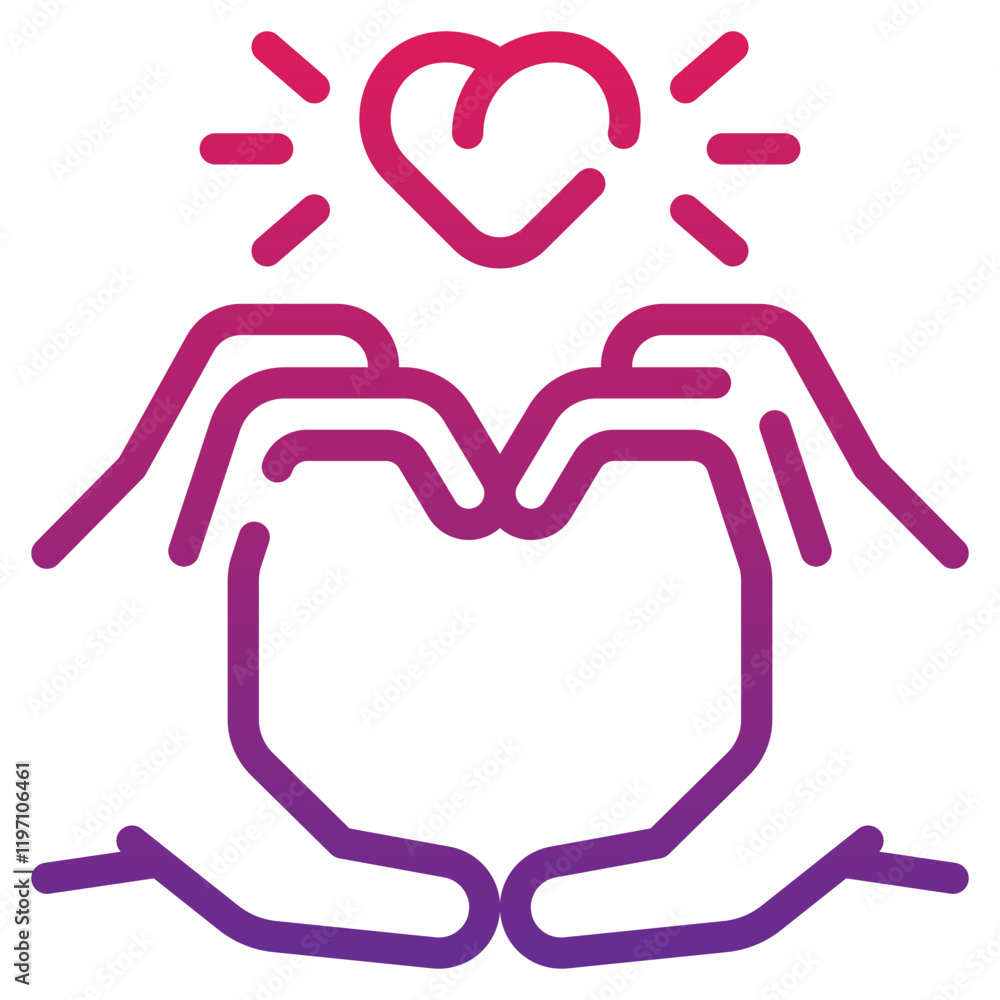 Fototapeta premium Love Hand Gesture Icon