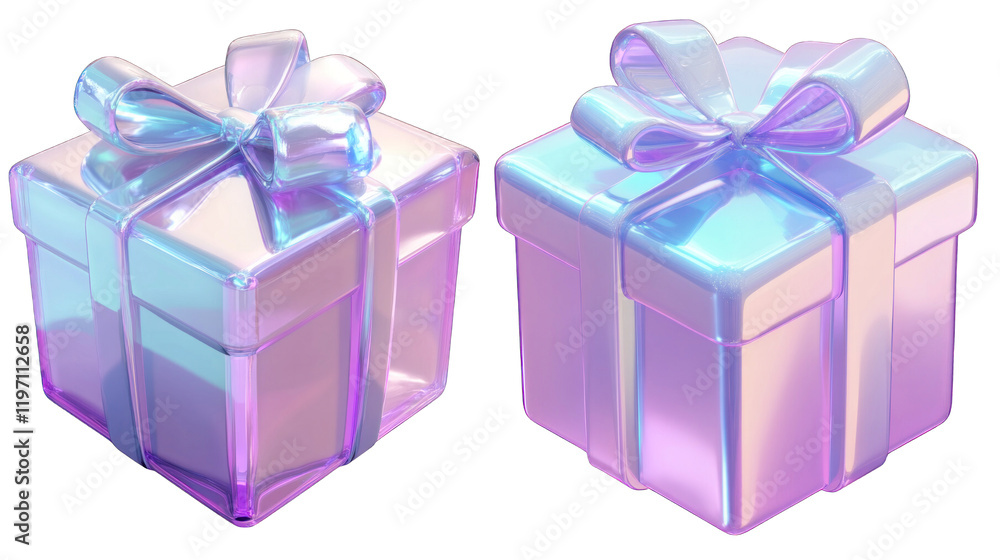 Two boxes with bows on them Two boxes with bows on them